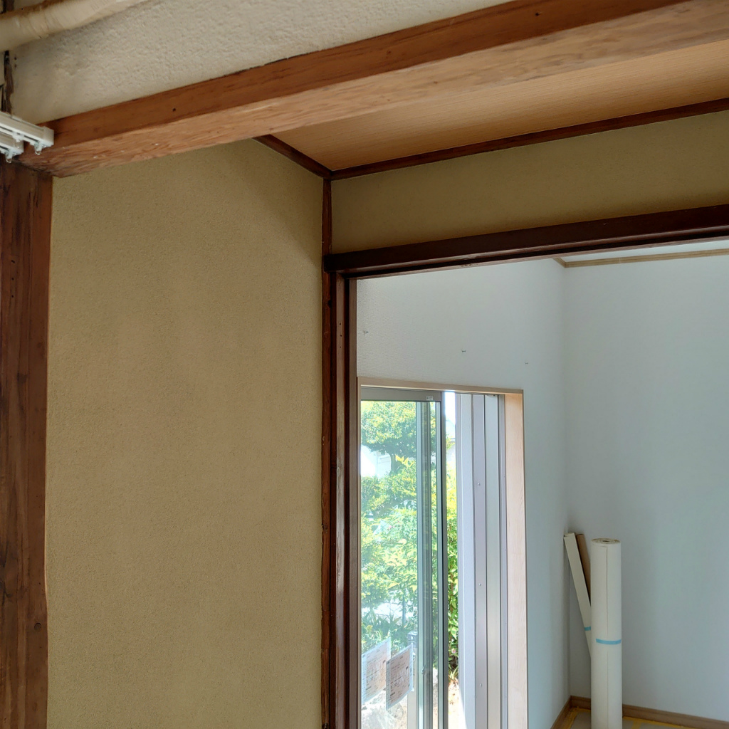 土壁・漆喰を聚楽塗りに改修